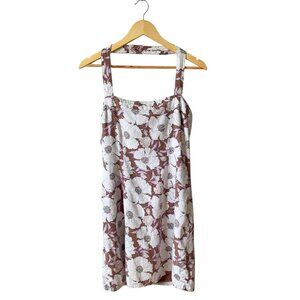Abercrombie & Fitch Linen Blend Halter Floral Mini Dress Size M TL